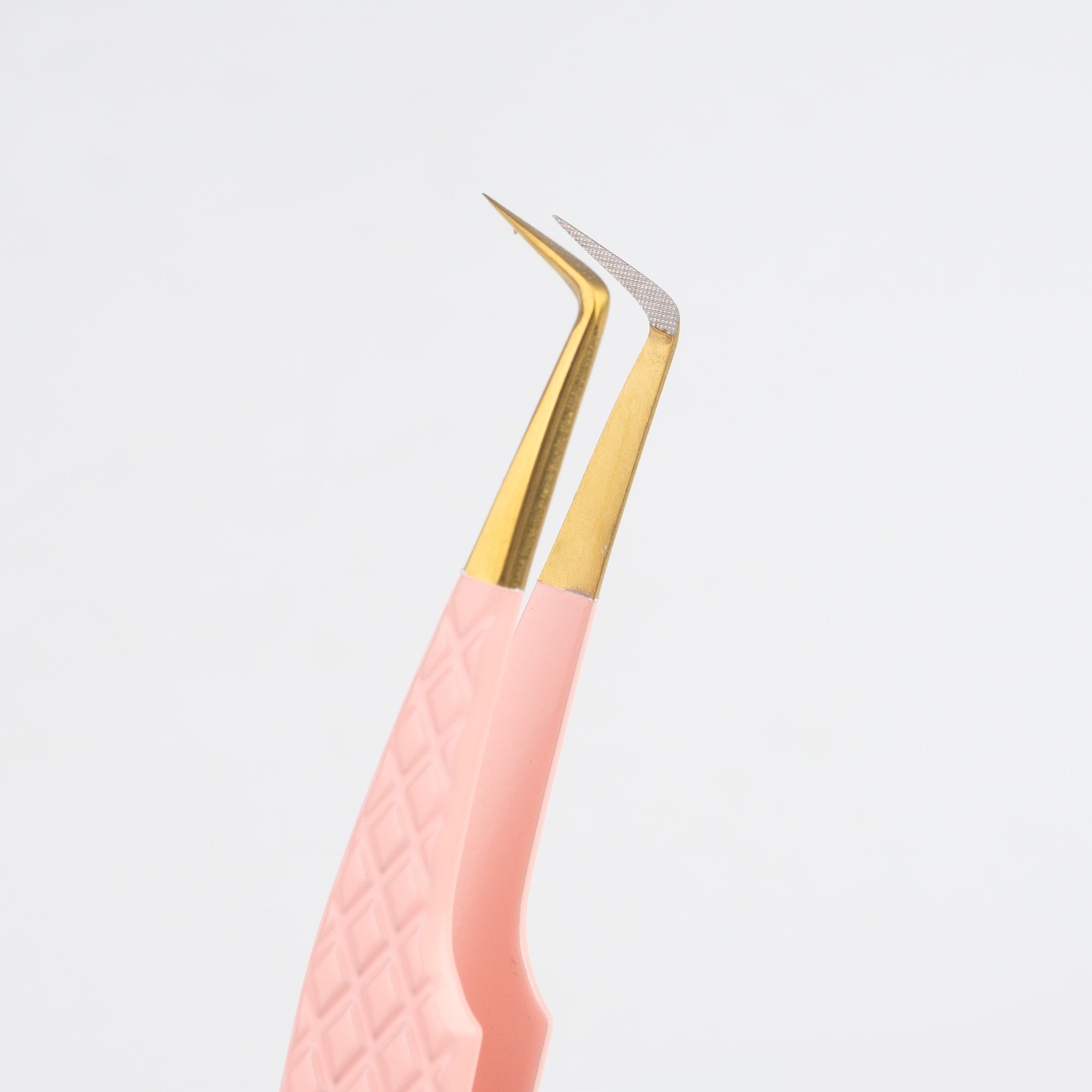 Pink Fiber Tip Lash Extension Tweezers