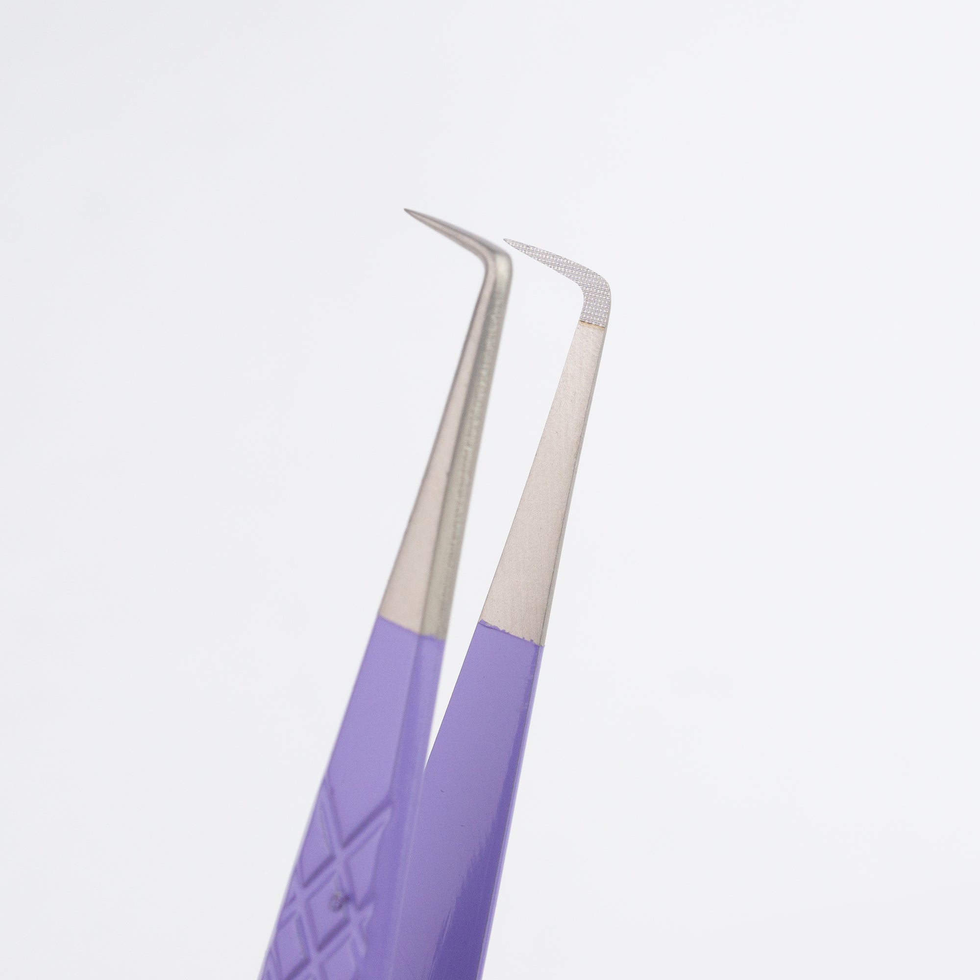 Purple Fiber Tip Lash Extension Tweezers