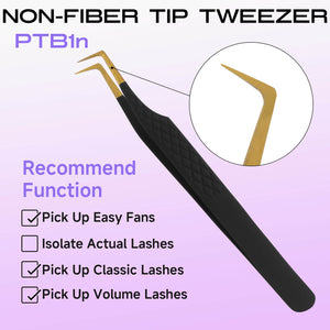 COMELYLASH black gold PBG1 normal tip lash extension tweezers