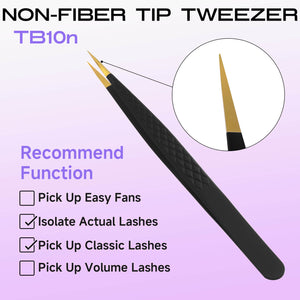 COMELYLASH black gold TB10 normal tip lash extension tweezers