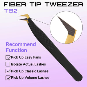COMELYLASH black gold TB2-Boot fiber tip lash extension tweezers