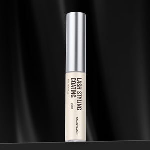 COMELYLASH lash styling coating bottle on a black background