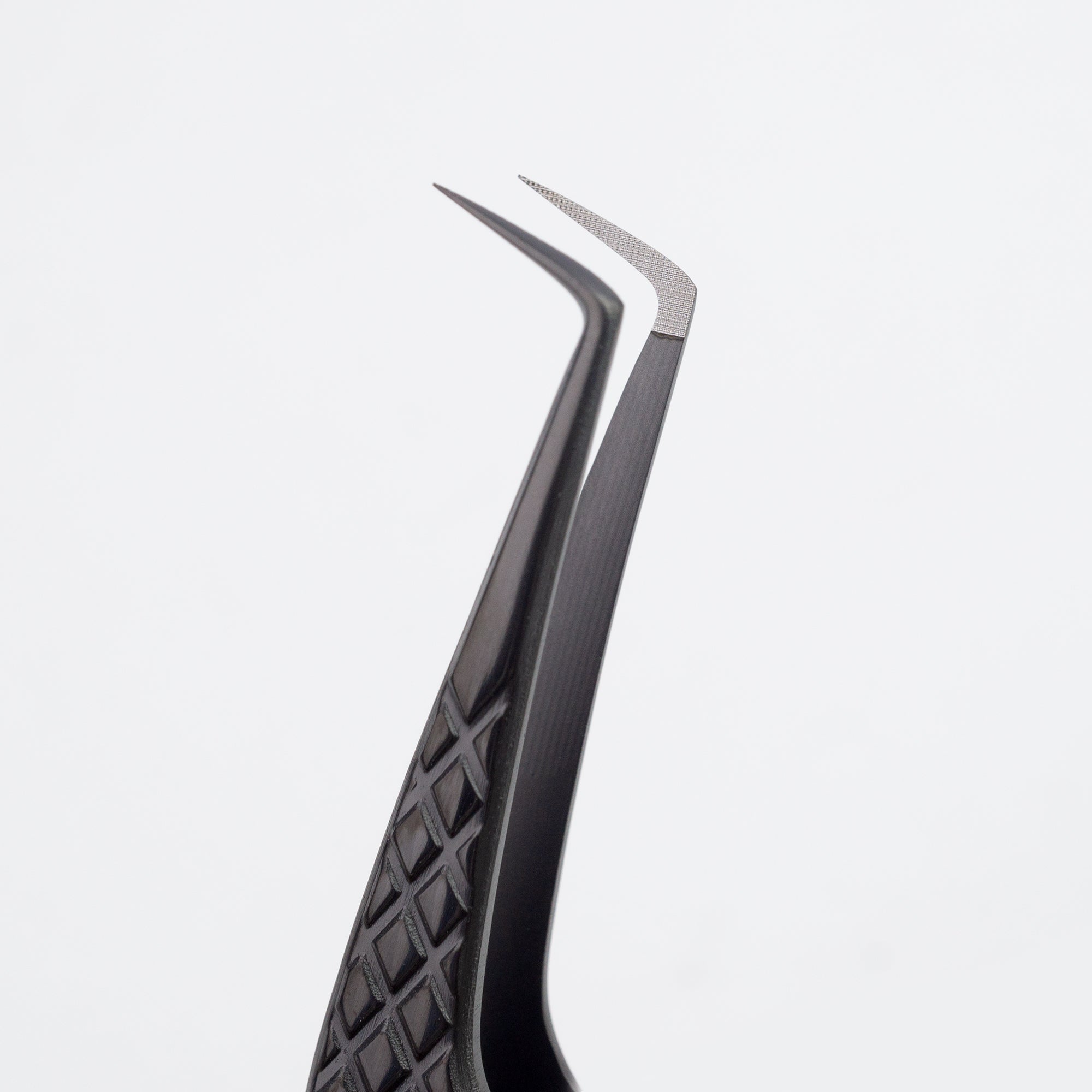 Titanium Black Lash Extension Tweezers Fiber Tip + Non-Fiber