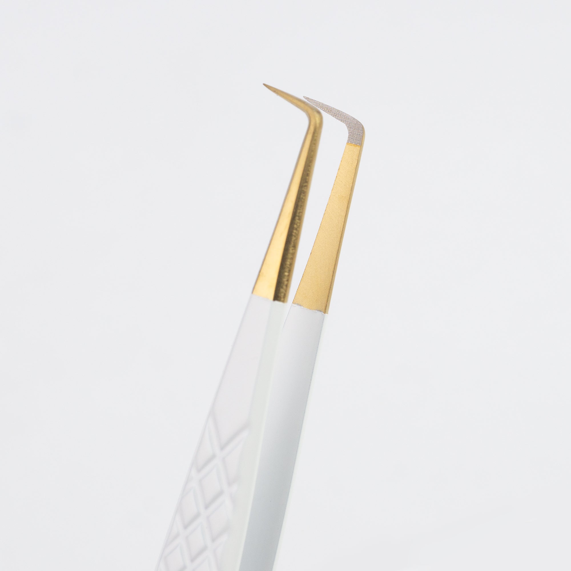 White Fiber Tip Lash Extension Tweezers