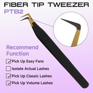 COMELYLASH black gold PTB2-90 Degree Volume fiber tip lash extension tweezers