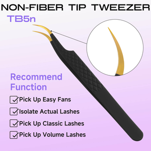 COMELYLASH black gold TB5-Curved normal tip lash extension tweezers