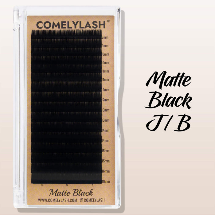 Matte Black J and B Curl Lash Extensions