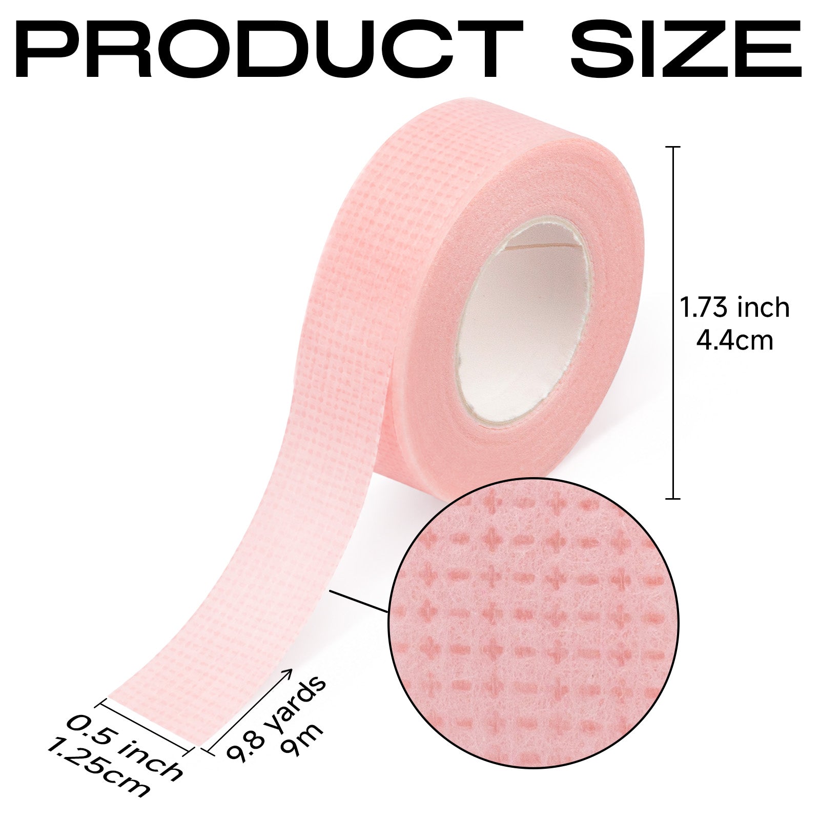 COMELYLASH non-woven lash tape size 0.5 in × 9.8 yd / 1.25 cm × 9 m