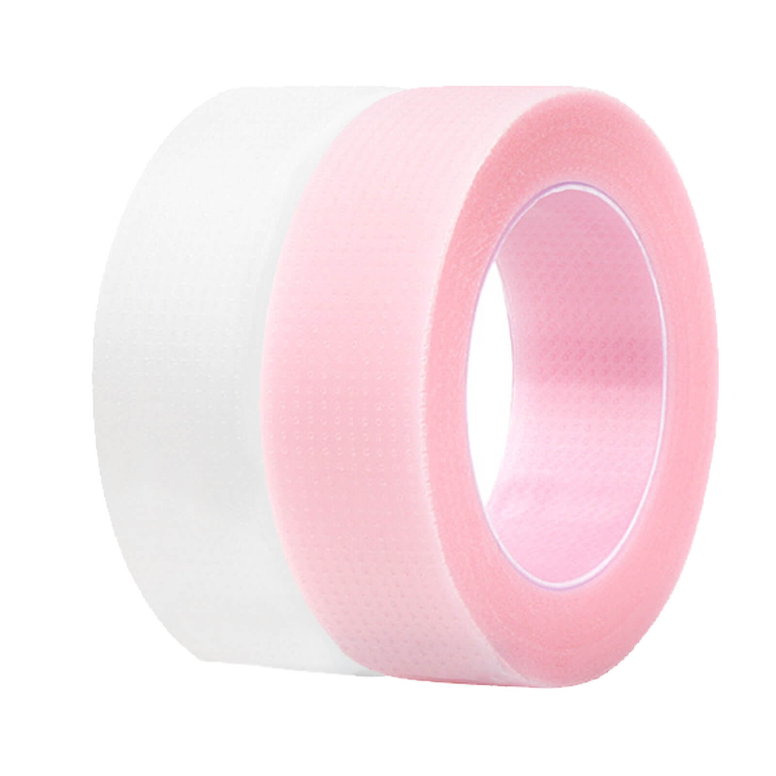 White and pink PE lash tape rolls