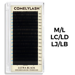 0.05 Ultra Black Special Curl Lash Extension Tray – Mix 8–16 mm