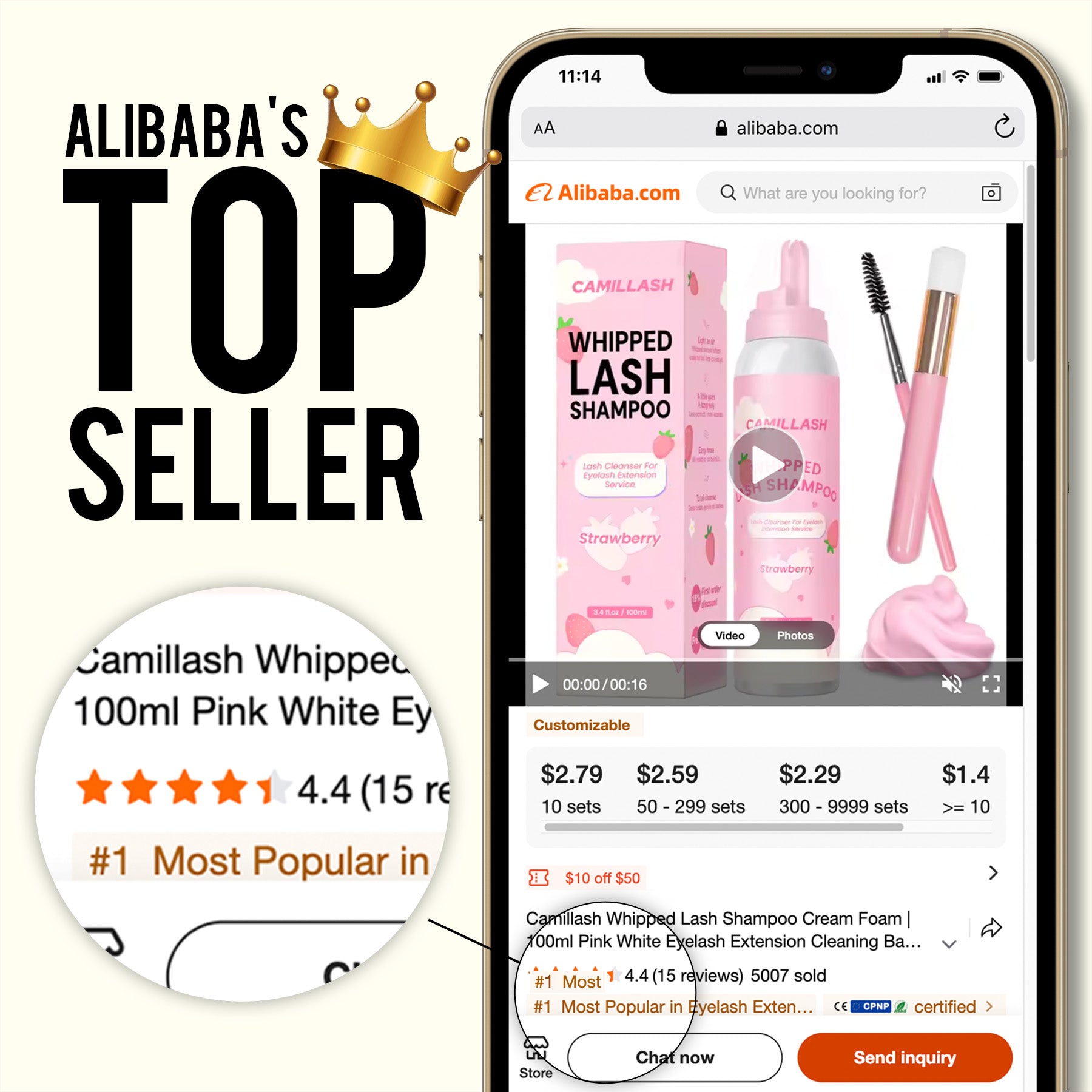 Alibaba category recognition for customizable whipped lash shampoo